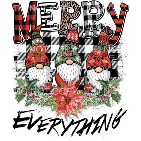 Merry Everything Gnomes # 9405 Sublimation transfers - Heat 