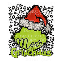 Merry Grinchmas Santa Hat Leopard Grinch Sublimation 