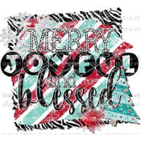 Merry Joyful Blessed - Christmas Sublimation transfers Heat Transfer
