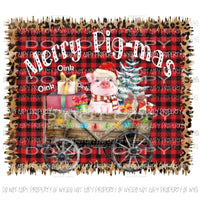 Merry Pig - Mas Pig Christmas Sublimation transfers Heat Transfer