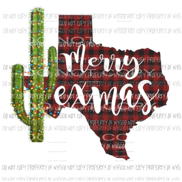 Merry Texmas Christmas texas Sublimation transfers Heat Transfer