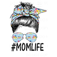 Messy Bun baby Shark # 1 Mama - Mimi - Mom - Nana other 