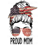 Messy Bun Flag Mama - Mimi - Mom - Nana OFFICE USE ONLY 