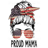 Messy Bun Flag Mama - Mimi - Mom - Nana OFFICE USE ONLY 