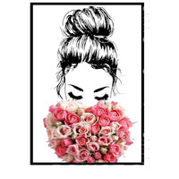 messy bun flowers # 8083 Sublimation transfers - Heat