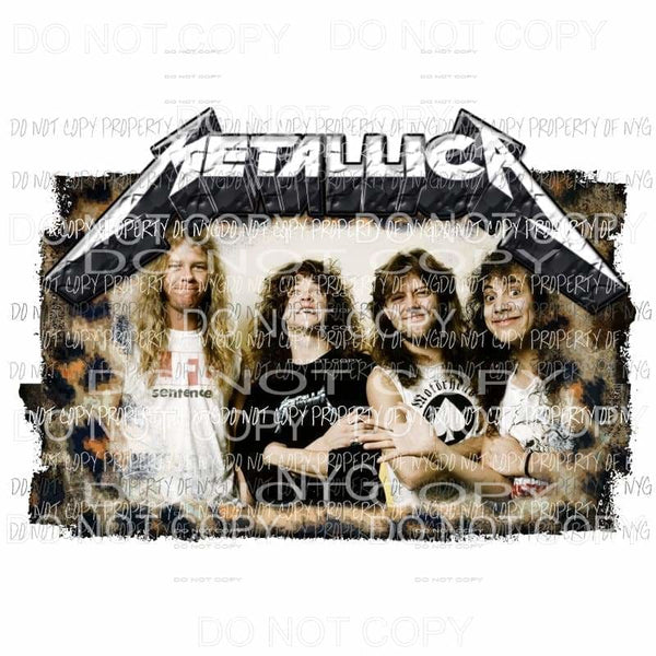 Metallica group #1 leopard Sublimation transfers Heat Transfer