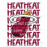 Miami Heat stacked Sublimation transfers Heat Transfer