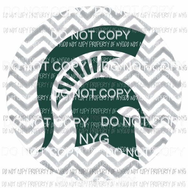 Michigan State Spartans chevron circle Sublimation transfers Heat Transfer
