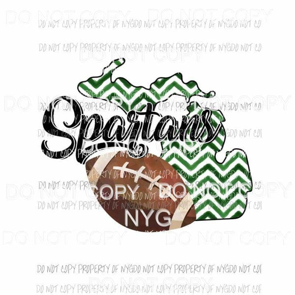 Michigan State Spartans football chevron state Sublimation transfers Heat Transfer