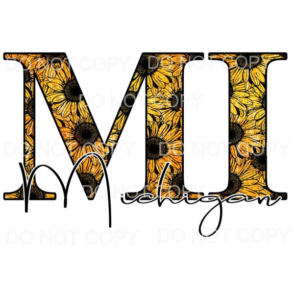 Michigan Sunflower MI Sublimation transfers - Heat Transfer