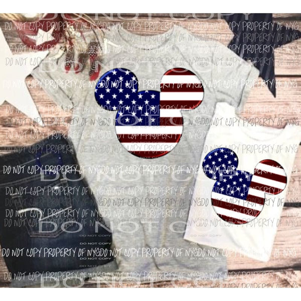 Mickey Flag Sublimation transfers Heat Transfer