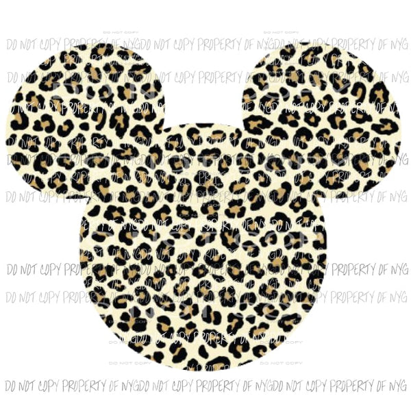 Mickey Leopard Sublimation transfers Heat Transfer