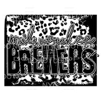 Milwaukee Brewers Baseball Black Leopard Sublimation 