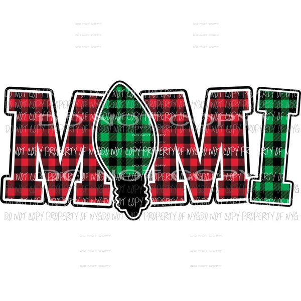 MIMI buffalo plaid tree bulb Sublimation transfers Heat Transfer