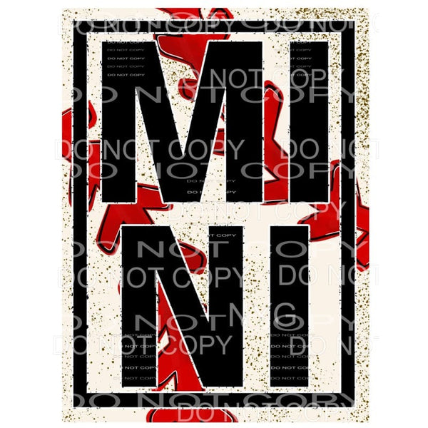 Mini Baseball Stacked Framed Sublimation transfers - Heat 