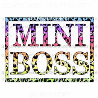 Mini Boss #2 leopard Sublimation transfers Heat Transfer