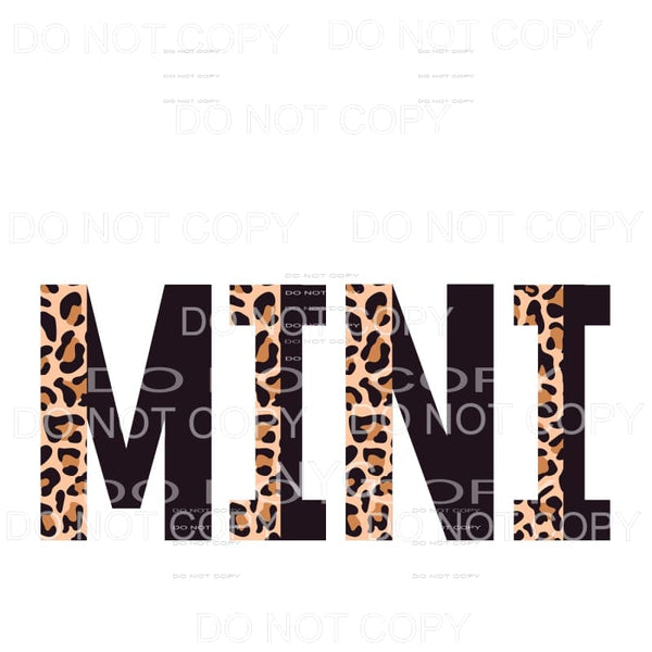 Mini Half Leopard Black Sublimation transfers - Heat 