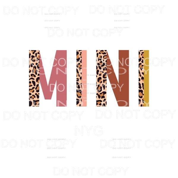 Mini Half Leopard Neutral Sublimation transfers - Heat 