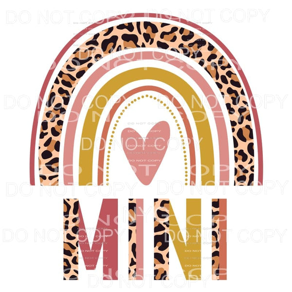 Mini Half Leopard Rainbow Sublimation transfers - Heat 