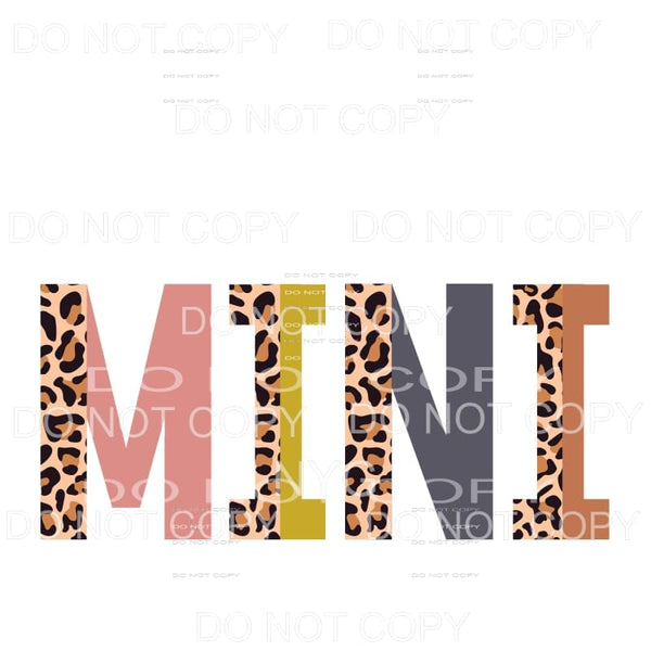 Mini Half Leopard Sublimation transfers - Heat Transfer