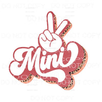 Mini Leopard Retro Peace Neutral Sublimation transfers - 