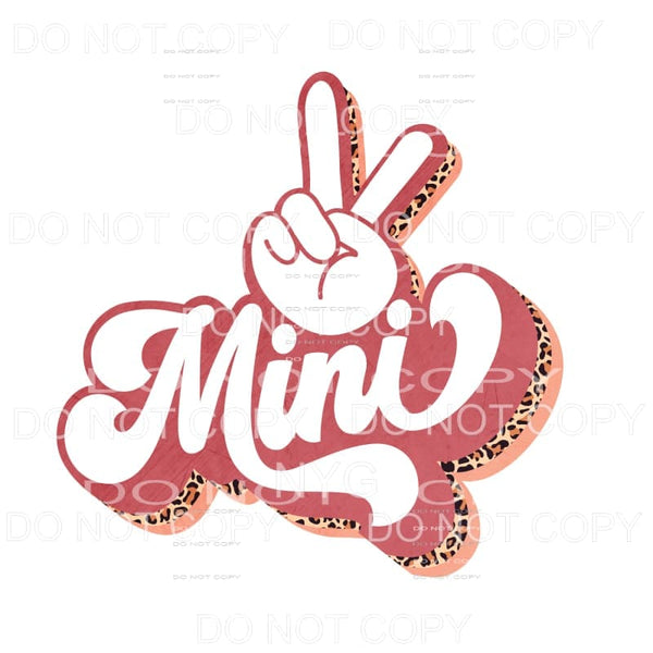Mini Leopard Retro Peace Neutral Sublimation transfers - 