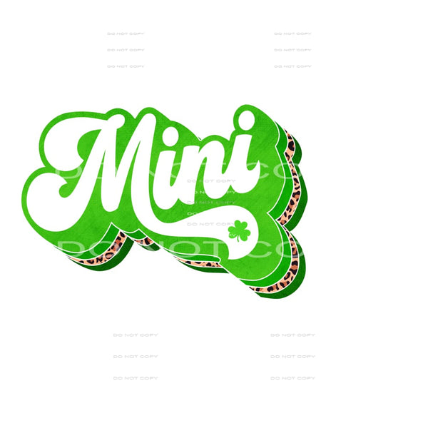 Mini Leopard Retro St Patricks Day #2569 Sublimation 
