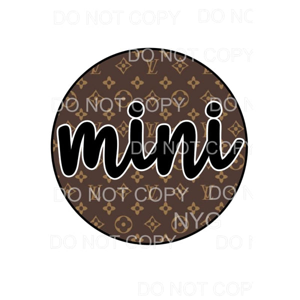Mini LV Print Circle #7067 Sublimation transfers - Heat 