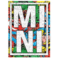 Mini Marvel Avengers Framed Sublimation transfers - Heat 