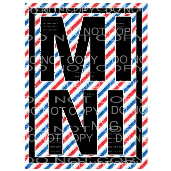 Mini Patriotic Black Frame #2 Sublimation transfers - Heat 