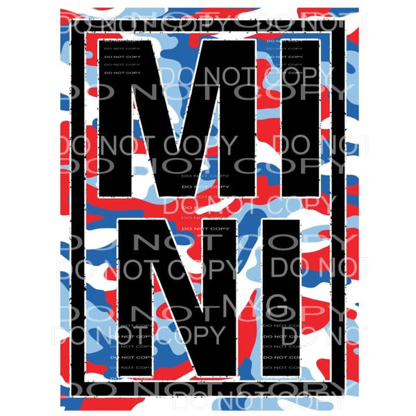 Mini Patriotic Black Frame #4 Sublimation transfers - Heat 
