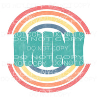 Mini Retro Rainbow Sublimation transfers - Heat Transfer