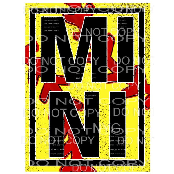 Mini Softball Stacked Framed Sublimation transfers - Heat 