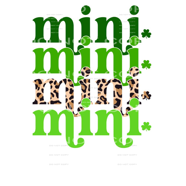 Mini Stacked Leopard St Patricks Day #2570 Sublimation 