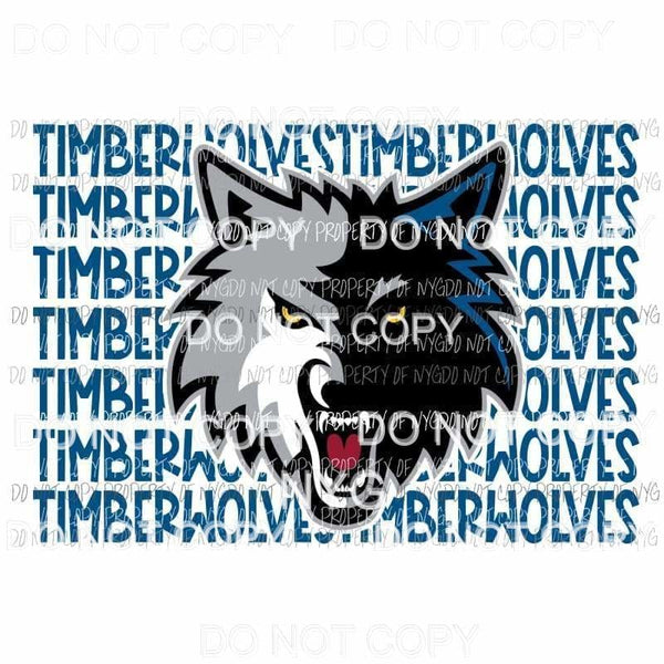 Minnesota Timberwolves stacked Sublimation transfers Heat Transfer