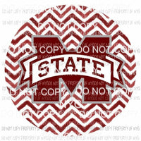 Mississippi State Bulldogs chevron circle Sublimation transfers Heat Transfer