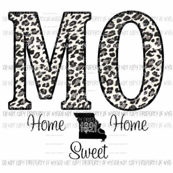 Missouri Home sweet home transfers cross Heat Transfer