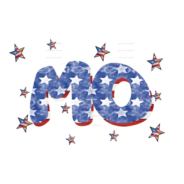 Missouri MO red white blue # 12161 Sublimation transfers - 