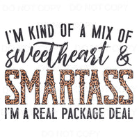 Mix Of Sweetheart and Smartass Leopard Sublimation transfers