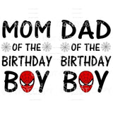 Mom dad sister etc of the Birthday Boy Sublimation transfers