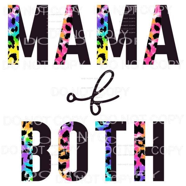 Mom Of Both Half Leopard Tie Dye Sublimation transfers - 