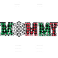 MOMMY buffalo plaid snowflake Sublimation transfers Heat Transfer