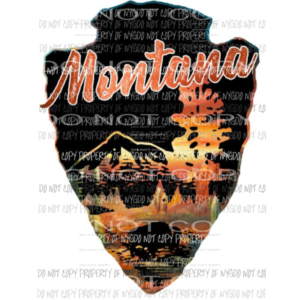 Montana arrow head 1 Sublimation transfers Heat Transfer