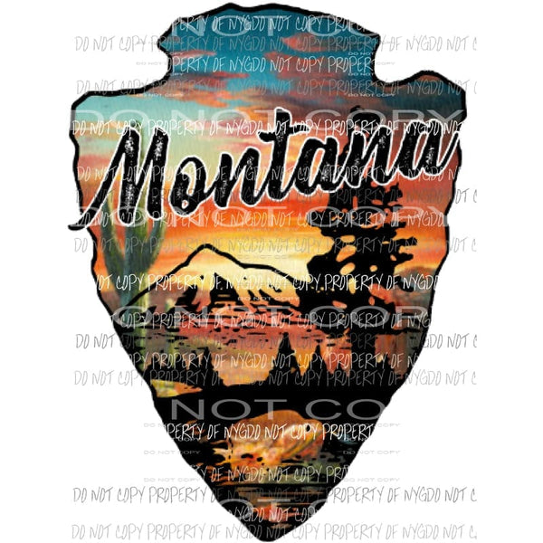 Montana arrow head 2 Sublimation transfers Heat Transfer