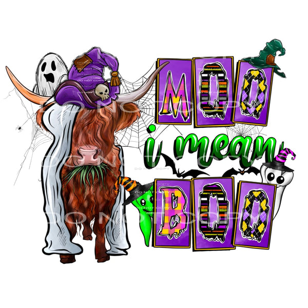 Moo I mean Boo cow # 1080 Sublimation transfers - Heat 