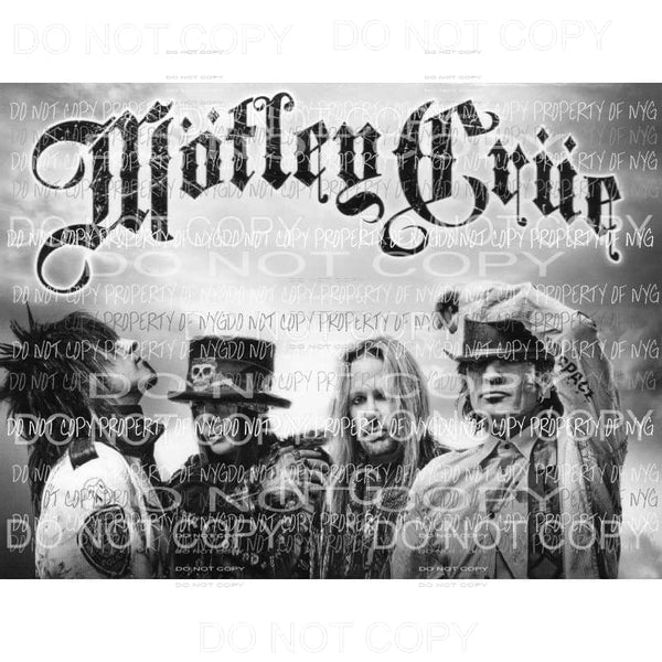 Motley Crue 1 Sublimation transfers Heat Transfer