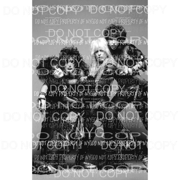 Motley Crue 3 Sublimation transfers Heat Transfer