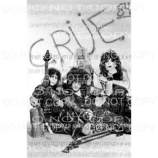 Motley Crue 4 Sublimation transfers Heat Transfer