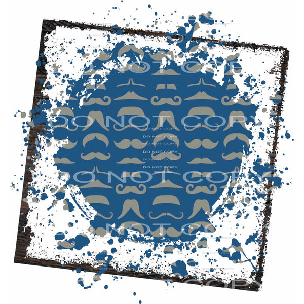 moustache background #6596 Sublimation transfers - Heat 