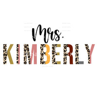 Mrs Kimberly #8296 Sublimation transfers - Heat Transfer